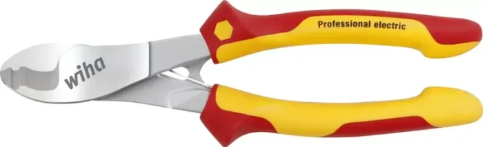 Wiha Kabelschneider Professional electric, 180mm (rot/gelb, mit ein-/ausschaltbarer Öffnungsfeder)
