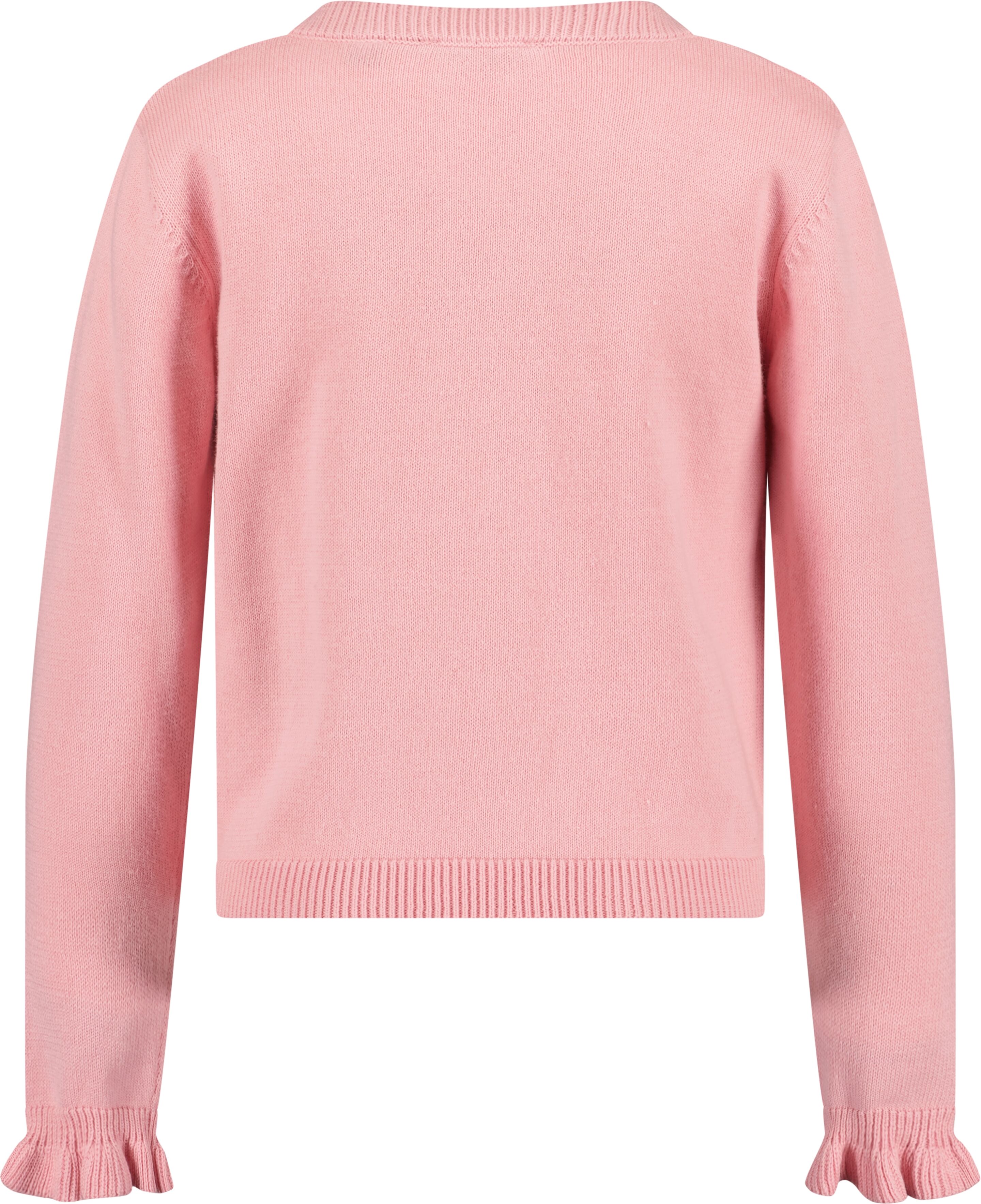 Strickjacke BLUE SEVEN, Mädchen, Gr. 104, rosa (azalee), Strick, Obermaterial: 100% Baumwolle, unifarben, Basic normal, Rundhals, Bündchen, Strickjacken Strickjacke, Baumwolle azalee 104