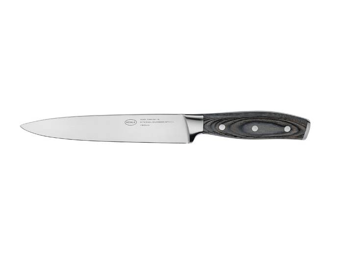 Fleischmesser RÖSLE WOLFGREY, 18 cm, Griff Pakka , silber (silberfarben), Klingenlänge 18cm, X50 CrMoV15 Klingenstahl, Kochmesser, Fleischmesser