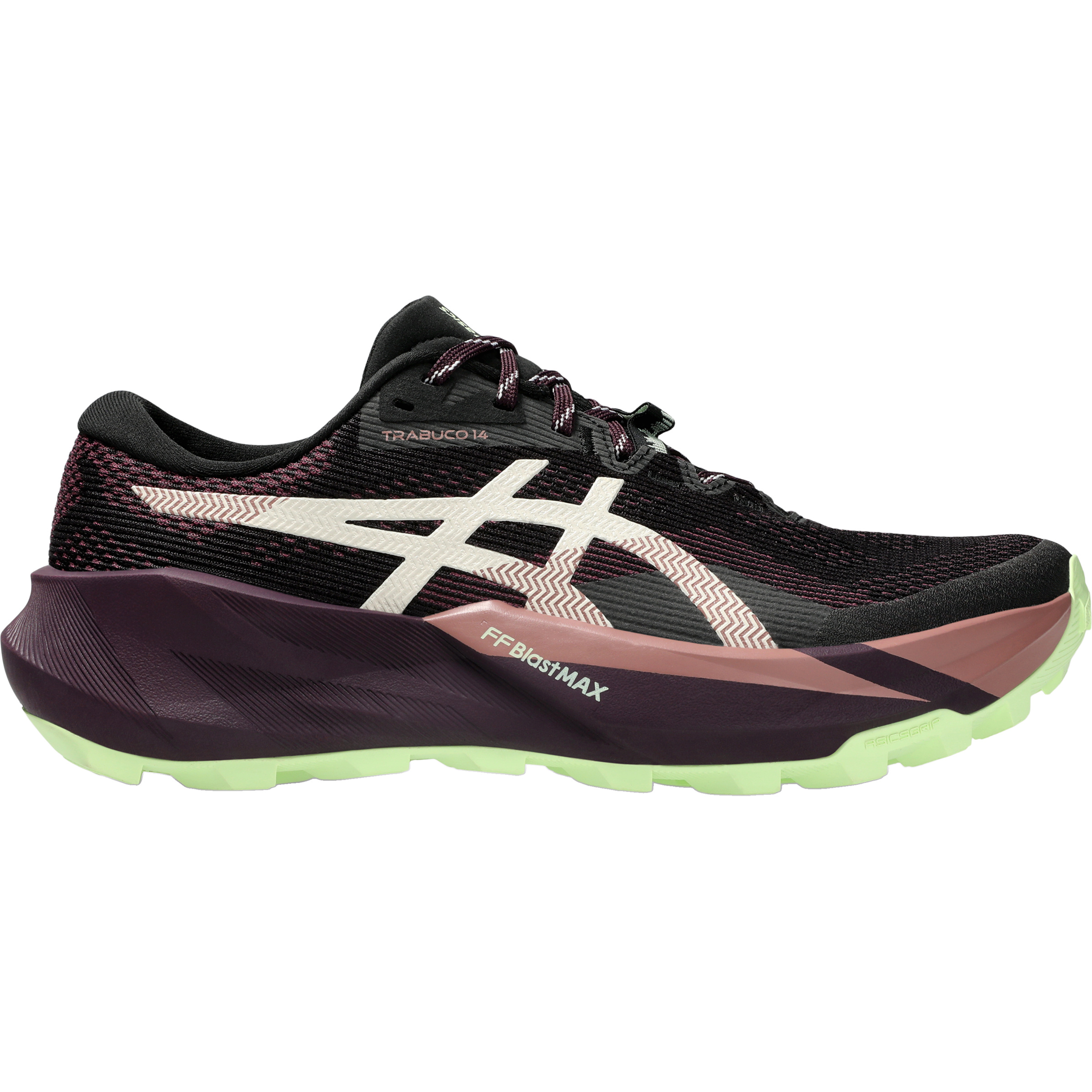 Asics Trabuco 14 Damen Trailrunningschuhe schwarz Größe 37 Trailrunning Schnell trocknend