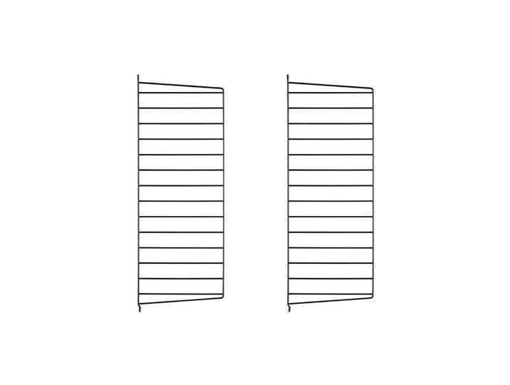 String Panneau mural String Noir, 75x30 cm, lot de 2