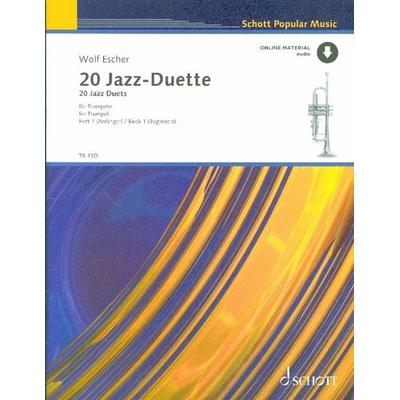 20 Jazz-Duette, 2 Trompeten, Spielpartitur.Vol.1 -
