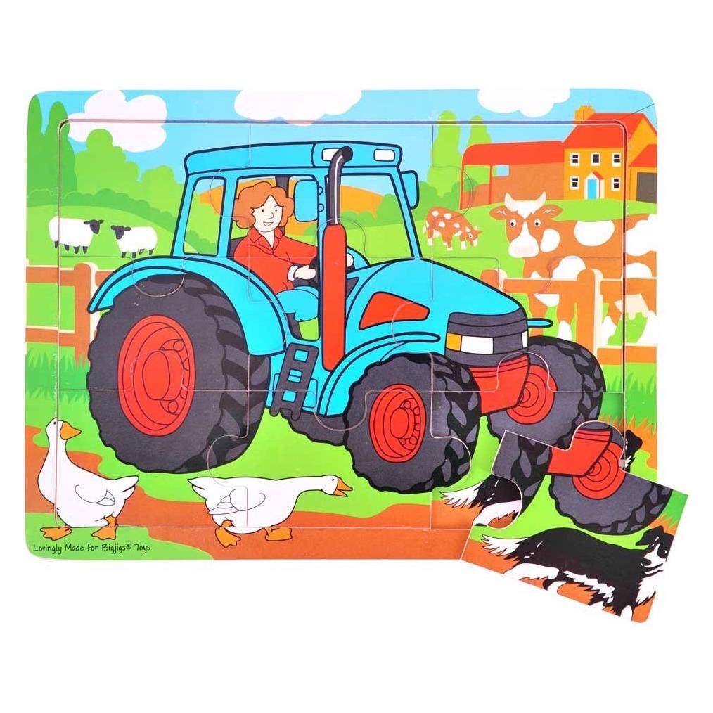 Bigjigs Tray Puzzle Tractor (BJ726)