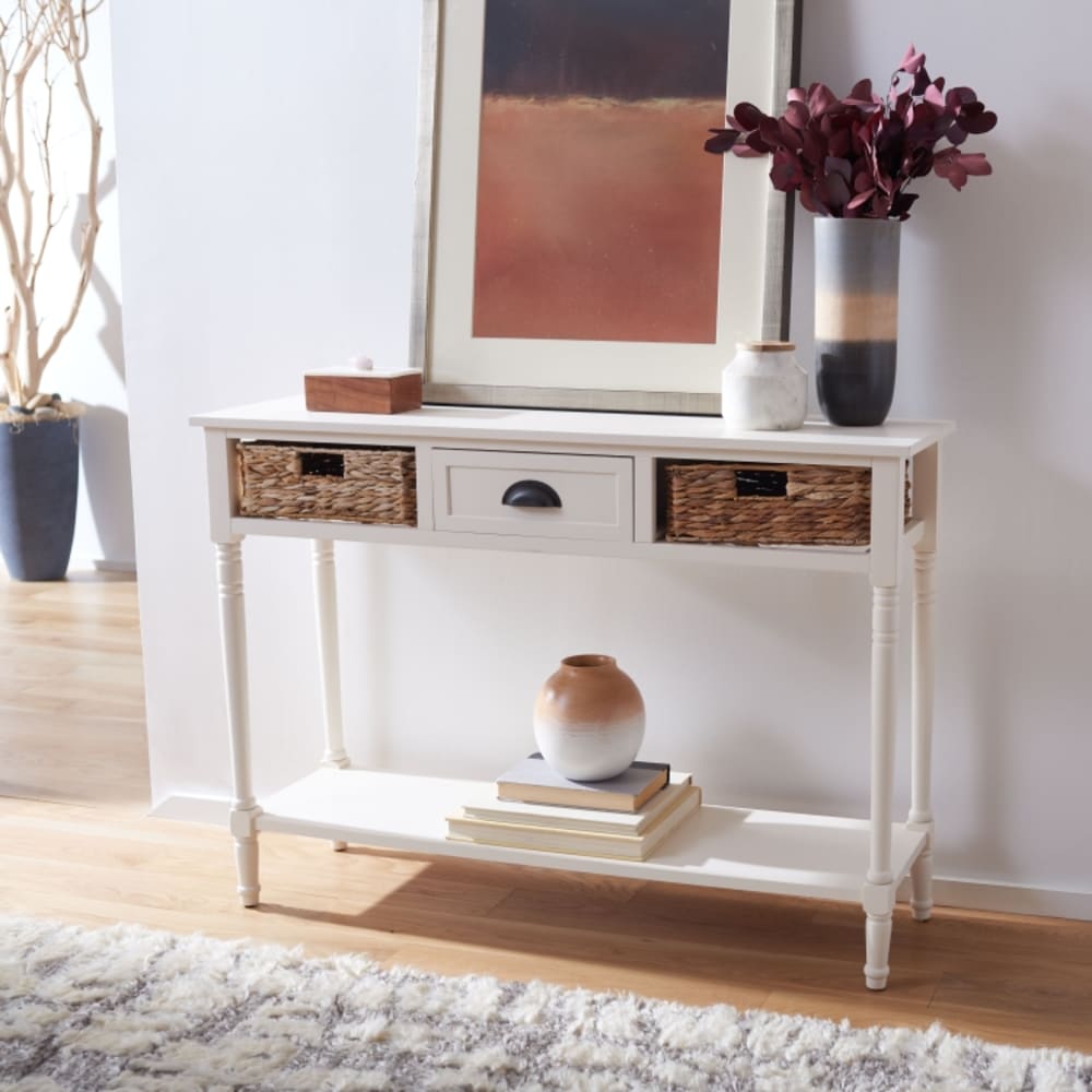 Safavieh Consoles en bois de pin, blanc Blanc 113x80x34cm