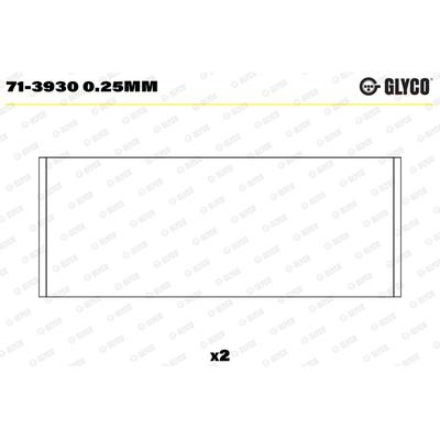 GLYCO Pleuellager 71-3930 0.25mm