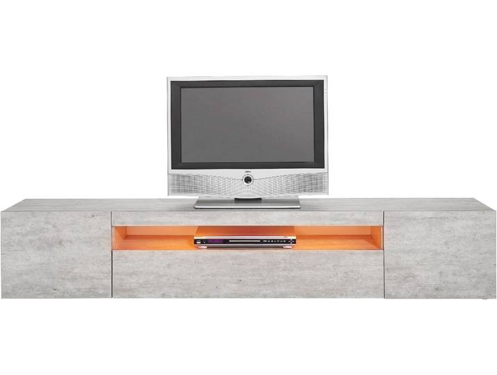 Lowboard HOME AFFAIRE Egypt , grau (beton, optik matt), B:200cm H:36cm T:40cm, Sideboards, Lowboard, Breite 200 cm
