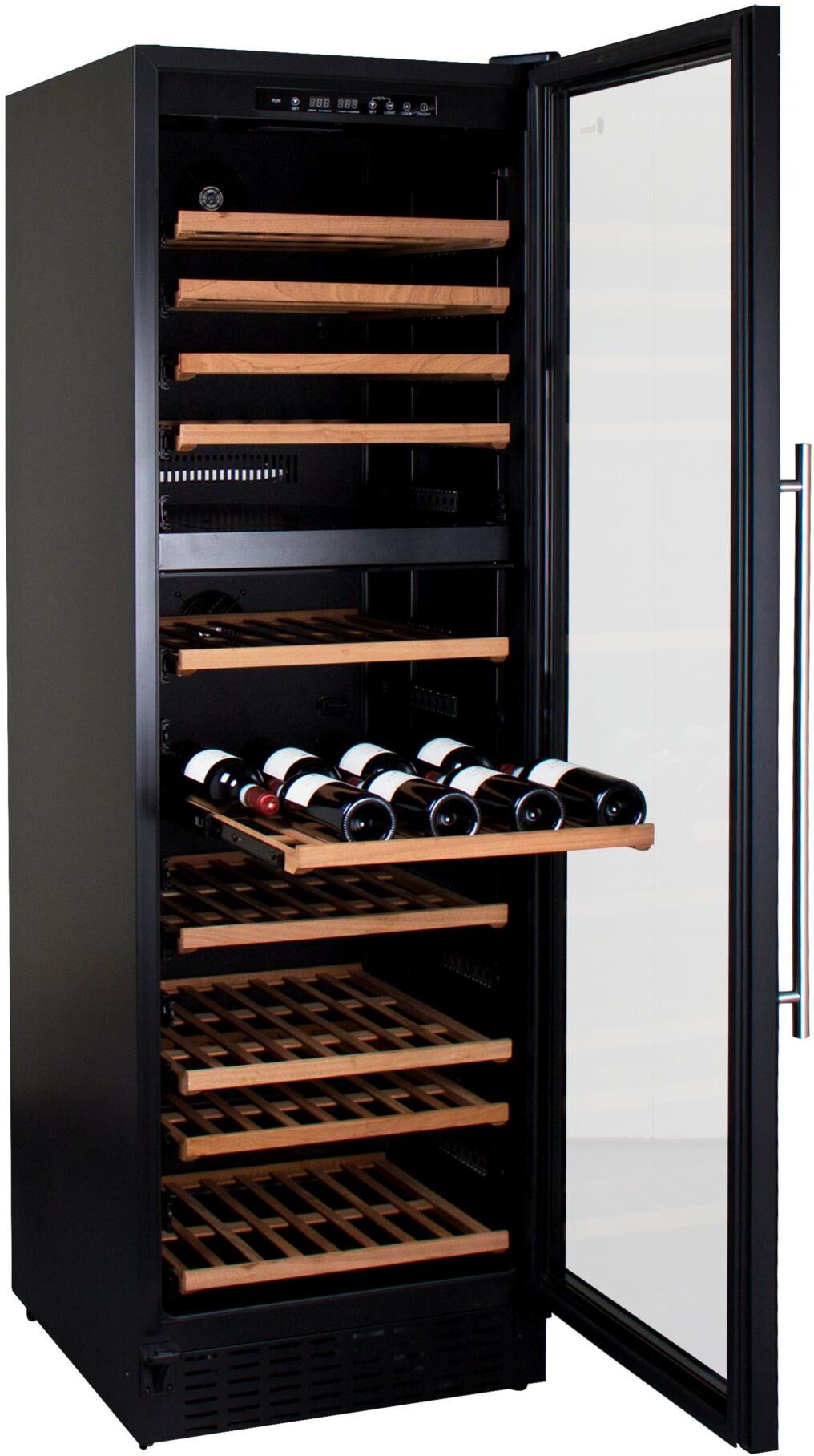 KIBERNETIK Weinkühlschrank "BWS188", Energieeffizienz: G, schwarz, B:60cm H:187,5cm T:73,5cm, Weinkühlschränke, Weinkühlschrank schwarz Einheitsgröße