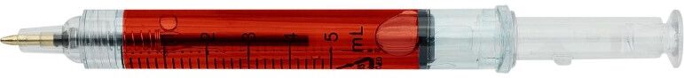 Stylo bille publicitaire en forme de seringue David rouge