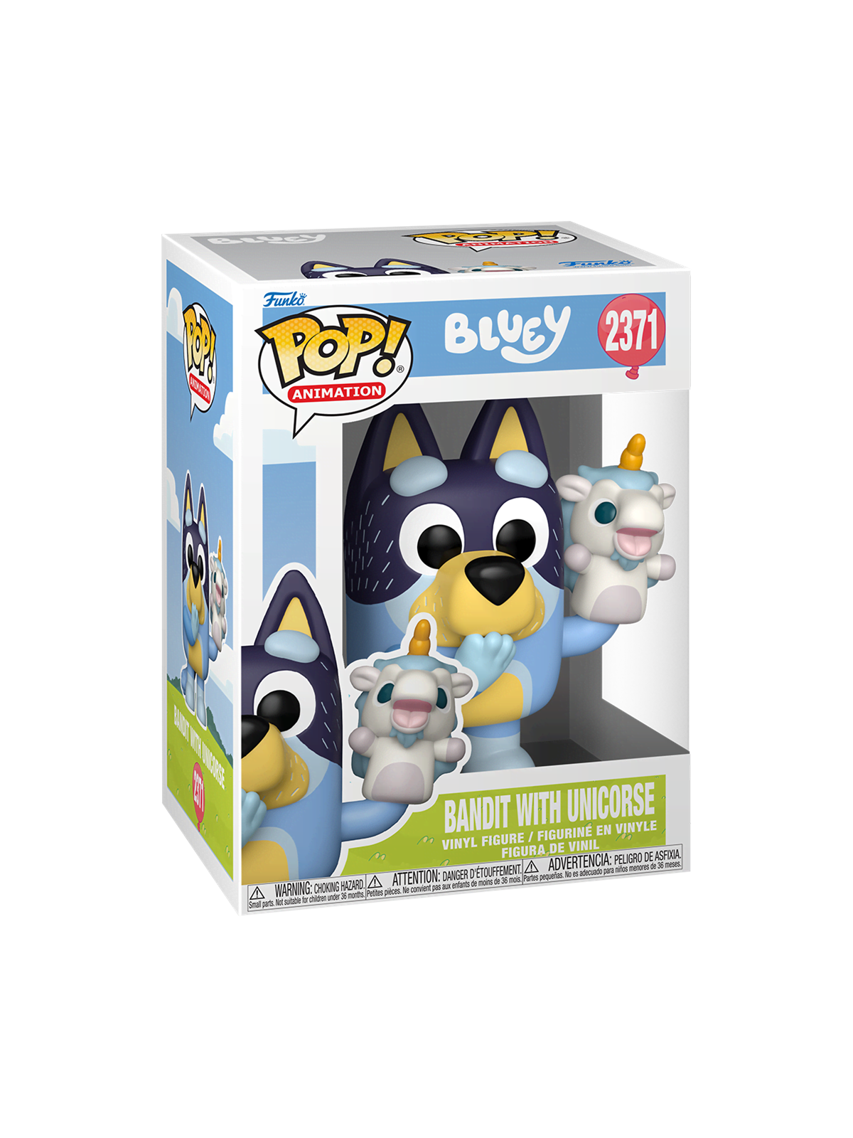 Funko! - Funko POP Vinyl Bluey Bandit mit Unicourse