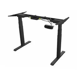 ICY BOX Ergonomisches Tischgestell, motorisierte Sit-Stand Lösung ohne Tischplatte, 2 Motoren