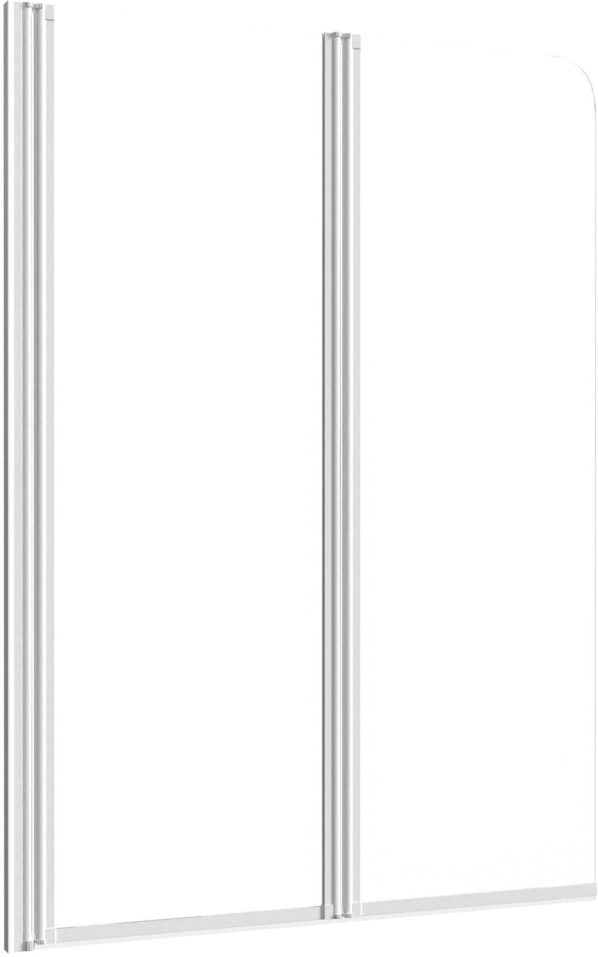 Tecnomat PARETE VASCA FREEPORT PIEGHEVOLE 2 ANTE 100xH130 cm TRASPARENTE 4 mm PROFILO BIANCO
