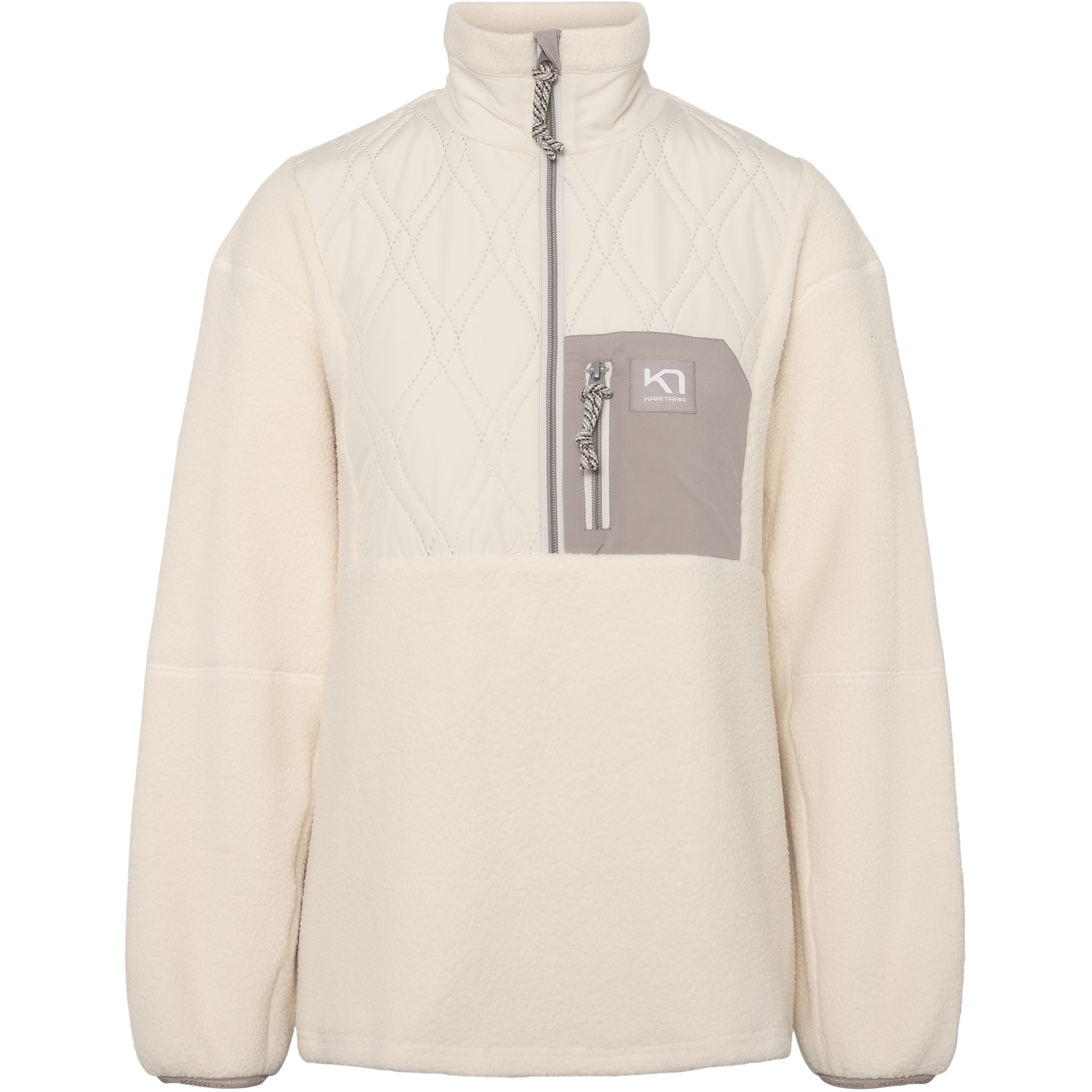 Kari Traa Rothe Half Zip Damen Pullover beige Größe L Lifestyle Schnell trocknend