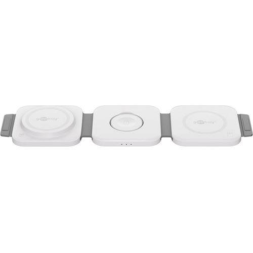 goobay 3-in-1 Induktive Ladestation weiß, 15 Watt