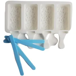 Silikonform für Eis am Stiel, 7 × 3,5 cm