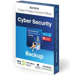 Acronis Cyber Protect Home Office Security Edition Box, ABO, 3PC, 1y für Windows & Mac OS & Android & iOS
