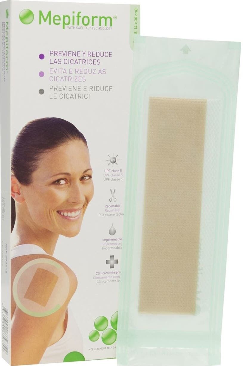 Mepiform reductor de cicatriz silicona lámina 4x30cm 5 uds