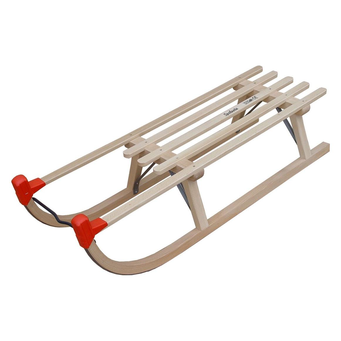 Spolnota Yaro Holzschlitten Davoser Form (90 cm, Buche) (YARO 100)