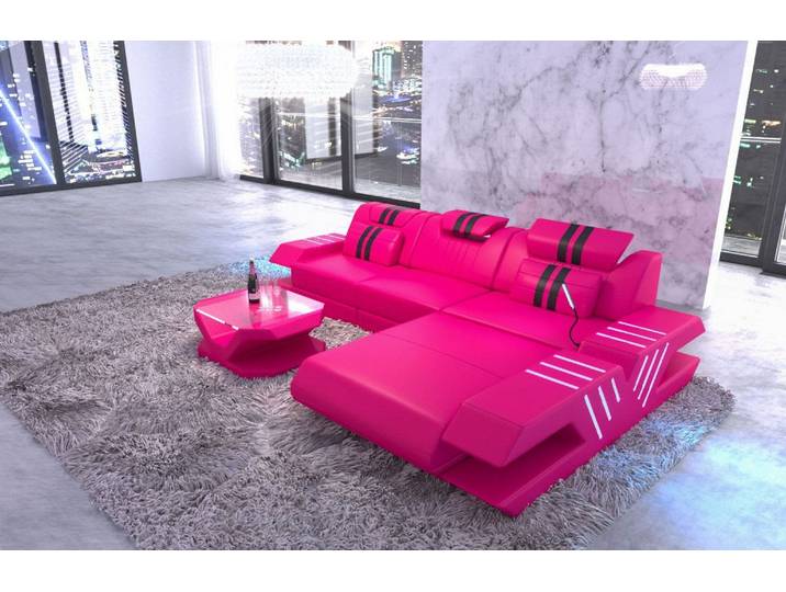 Ecksofa Venedig L-Form aus Leder