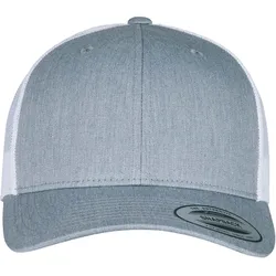 FLEXFIT Unisex Vintage Trucker Kappe Netz Cap 6606/6606T heather grey/white one size
