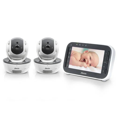 Alecto DVM200M + DVM200C Babyfoon met camera, 4.3 inch kleurenscherm en extra camera
