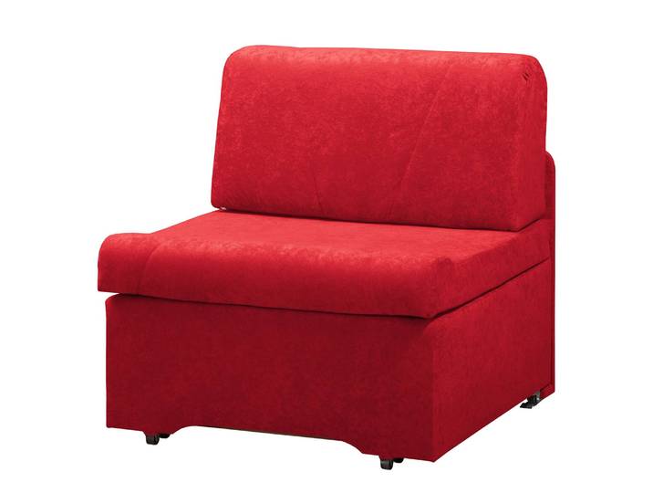 Fauteuil convertible Disley Rouge/Rouge Tissu Sans accoudoirs 86 x 84 x 84cm