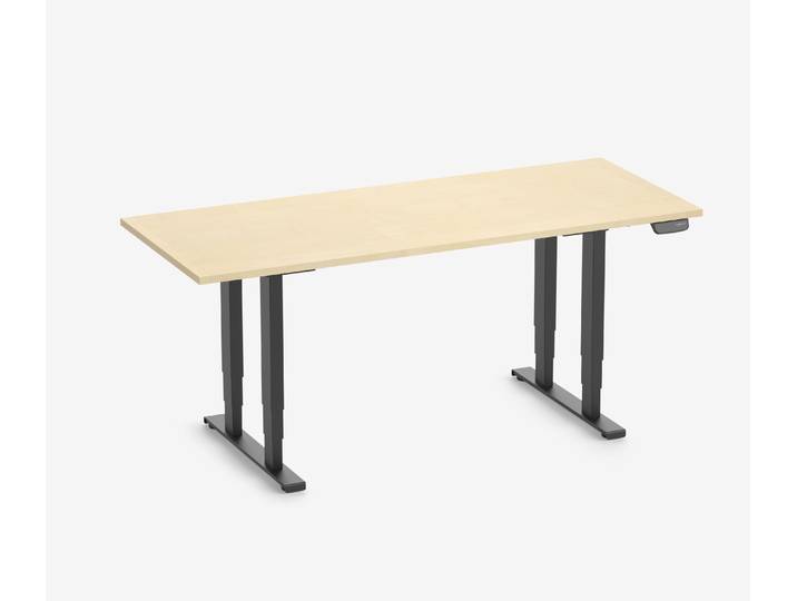 Schwerlasttisch mit Melaminplatte, 200x80 Birke Schwarz