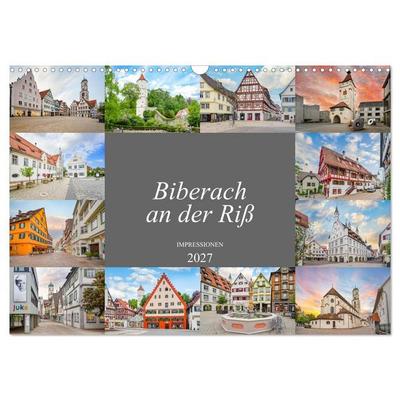Biberach an der Riß Impressionen (Wandkalender 2027 DIN A3 quer), CALVENDO Monatskalender