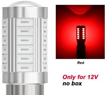 Inspired Living 2 Pack CANbus Error Free 1156 1157 LED Turn Signal Bulbs, 12V 24V BA15S BAY15D 12v Red 3157 P27 7w T25