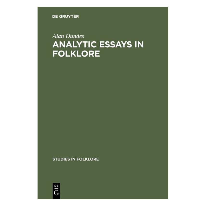 De Gruyter Analytic Essays in Folklore (Englisch, Hardcover, Alan Dundes) (71870680)