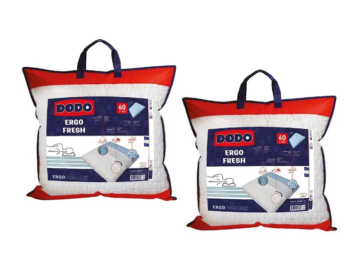 Kopfkissen 2er-Set mit Memory Schaum & Kühlungseffekt - 60 x 60 cm - DODO FRESH von DODO