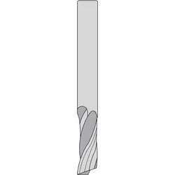 JSO 10mm VHW Einzahn - Schlichtfräser Z1 10x32x80mm Rechts positiv Schaft 10mm - 25213-6-10032-R
