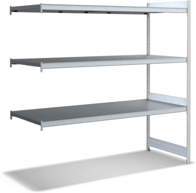 Bito Grande étagère étagère étagère Unité d'extension Set / 350kg 1999x2016x824 3 niveaux étagère étagère RAL7035 (C1256-0093)