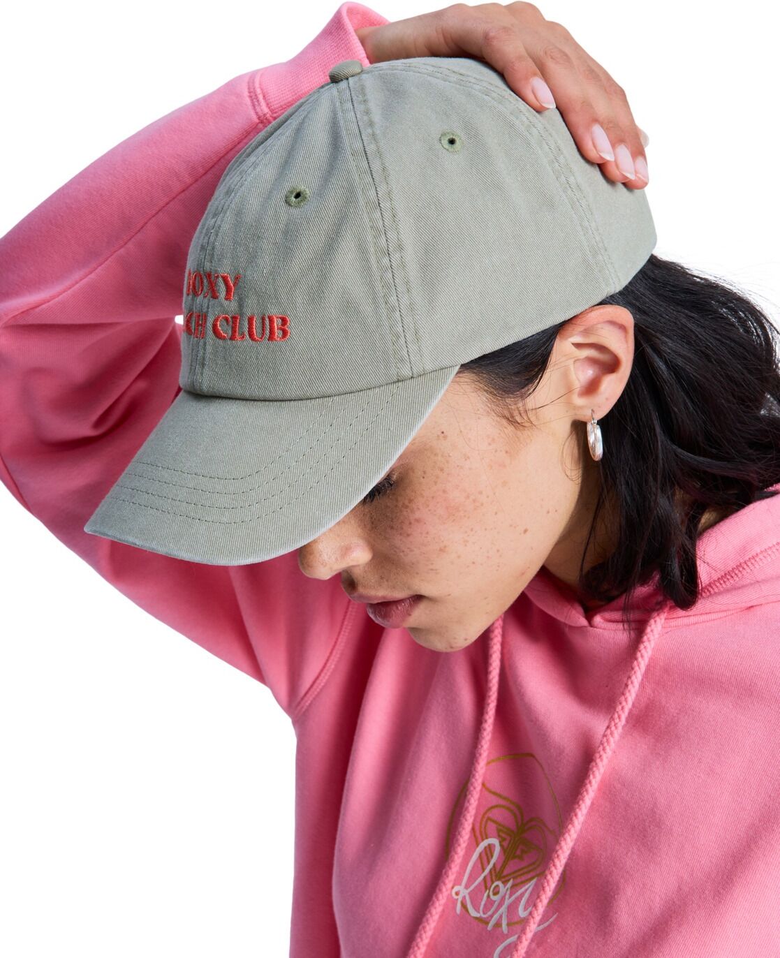 Baseball Cap ROXY "Toadstool", Damen, grau (olivgrün), Obermaterial: 65% Baumwolle, 35% Baumwolle., Caps Baseball Cap