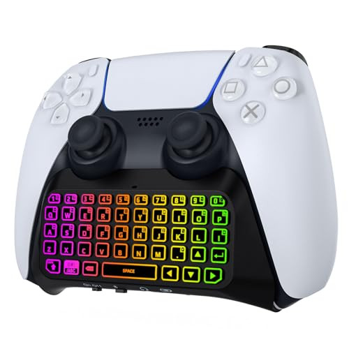 MoKo RGB-achtergrondverlicht toetsenbord voor PS5-controller