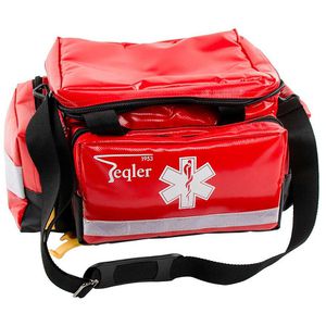 Teqler Notfalltasche Lüttich klein S, Plane, ohne Füllung, rot, 43 x 27 x 21cm