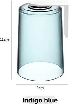 Inspire Curations Magnetic Inverted Wall Mounted Mouthwash Cup And Toothbrush Holder blue