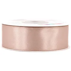 Creativery 25mm Satinband 25m Schleifenband Geschenkband Dekoband Stoffband Bänder Sand Beige