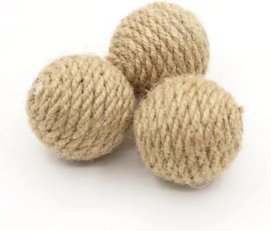 Uplift Treasures Eco Friendly Sisal Cat Chew And Fetch Ball 3pcs