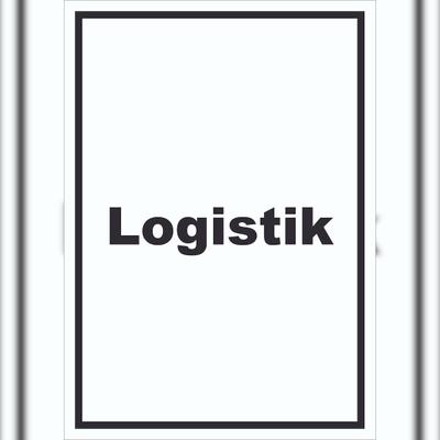HB-Druck Logistik Schild mit Text Transport Versand hochkant A2 Rückseite selbstklebend