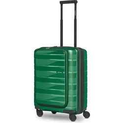 Bergpfeil Travel 4 Rollen Kabinentrolley 55 cm Laptopfach mit Dehnfalte, Koffer, Grün