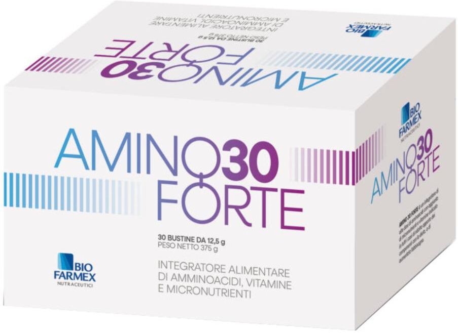 BIOFARMEX Srl AMINO*30 Forte 30 bustine – Integratore aminoacidi essenziali per energia e recupero muscolare