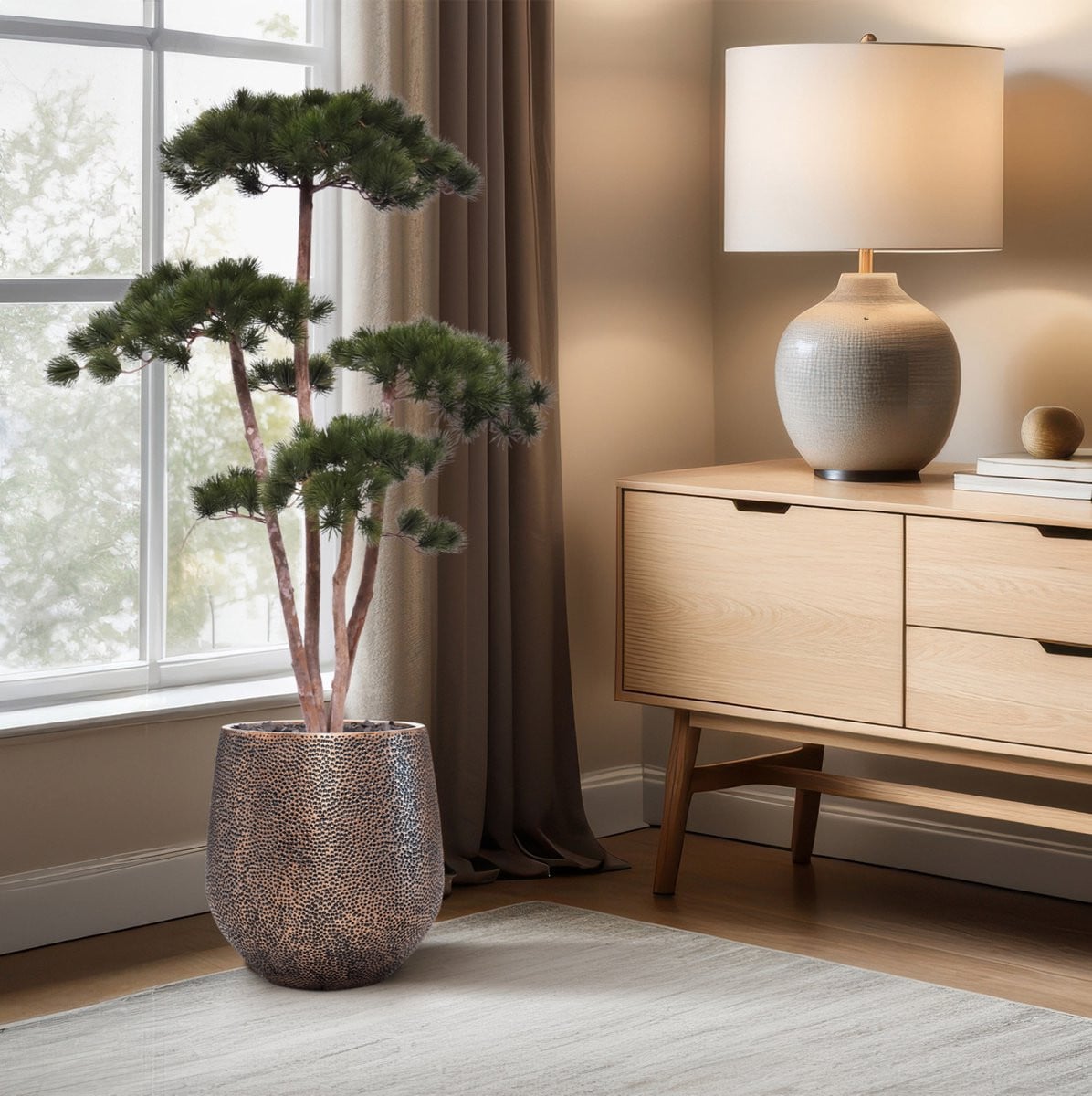 Maxifleur Pinus Kunst Bonsaiboom Deluxe 150 cm