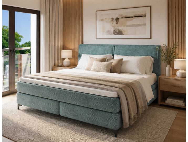 Boxspringbett Cara mit Webstoffbezug in Cordoptik – 3%-Vorkasse-Rabatt