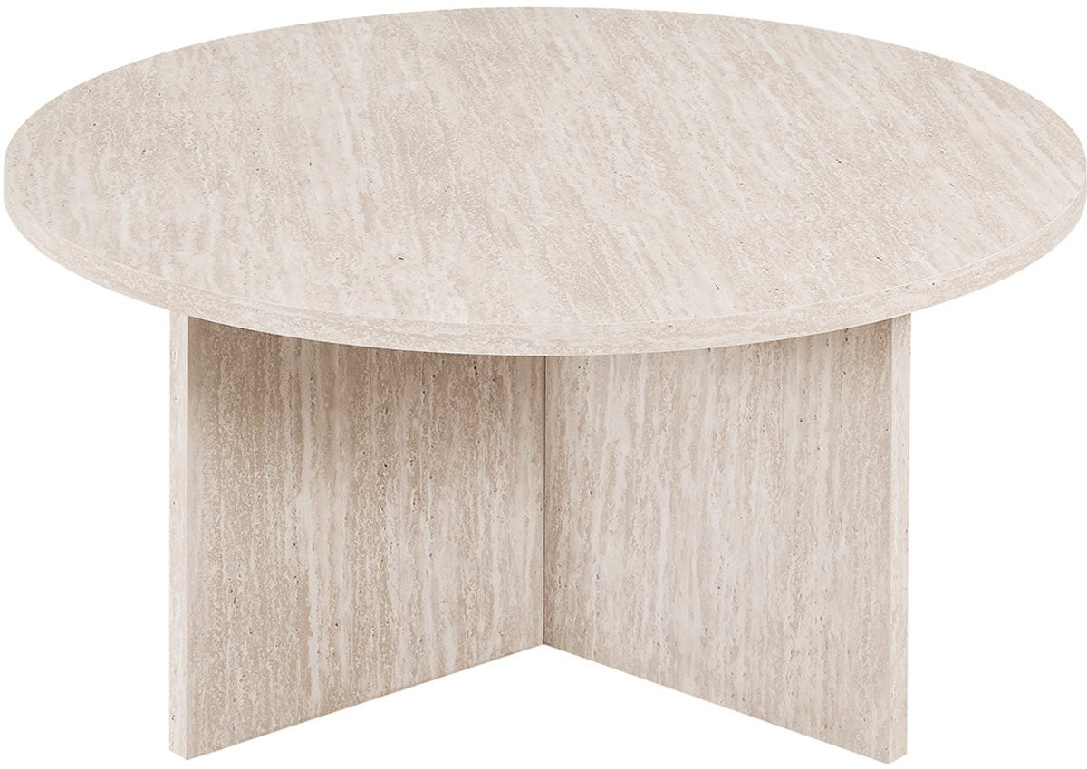 Salontafel Drasir Rousseau Beige Travertin Ø90x42cm