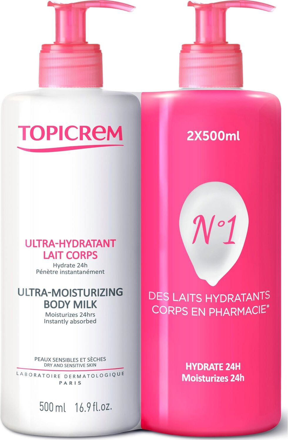 Topicrem Ultra-Hidratante Loción Corporal 2x500ml
