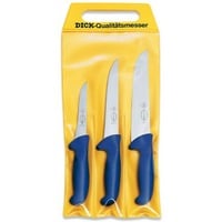 ErgoGrip Messersatz, 3-teilig blau, Blockmesser, Stechmesser, Ausbeinmesser