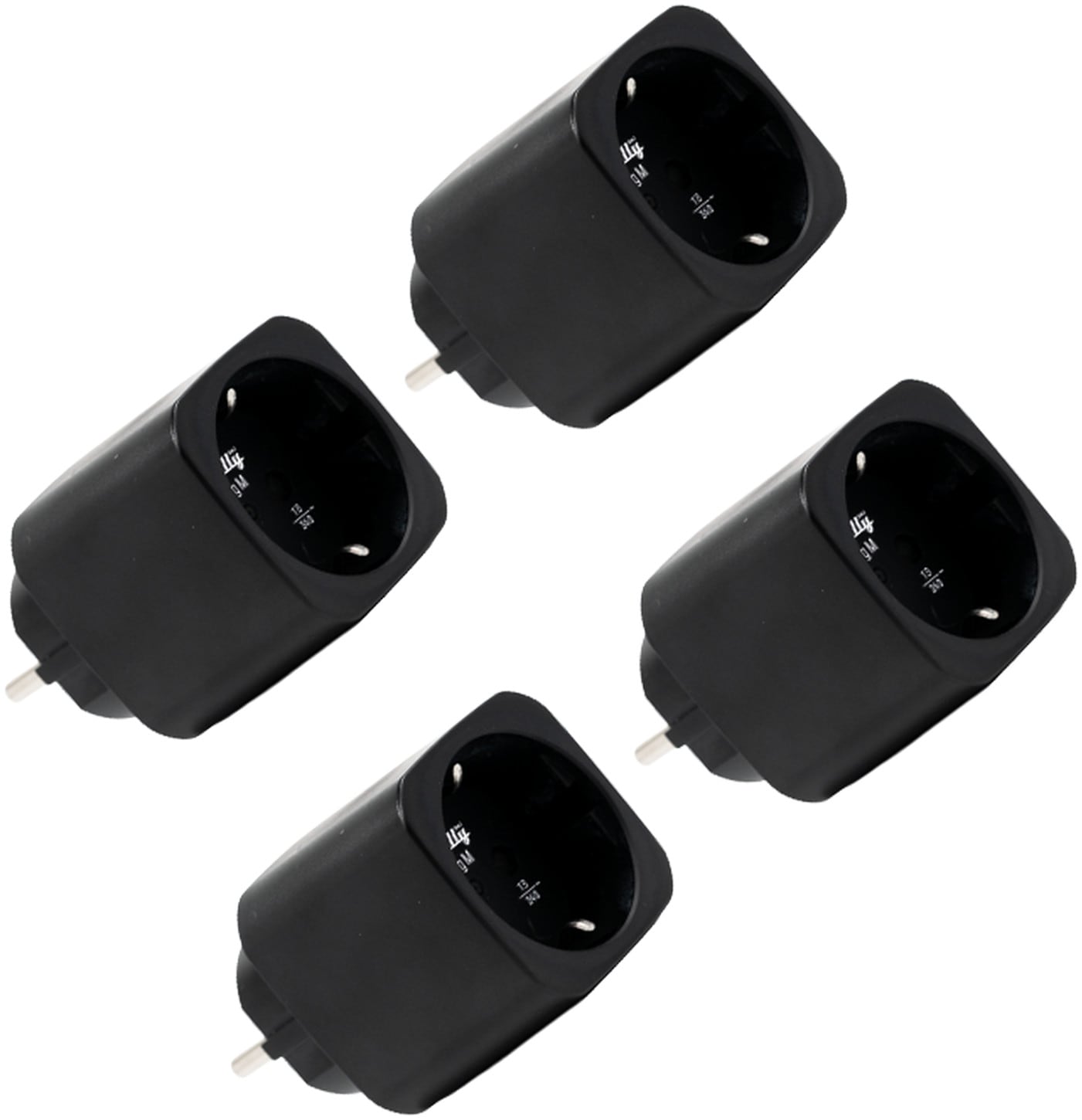 Shelly Plug M Gen3 Black Smarter Zwischenstecker BT WLAN 4er Set schwarz