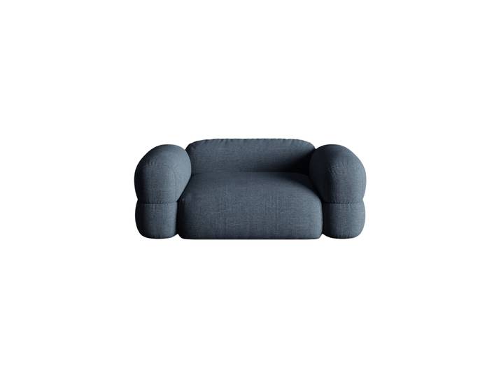 2-Sitzer Design Sofa Lony Strukturstoff Dunkelblau chosen by Bloomingloft