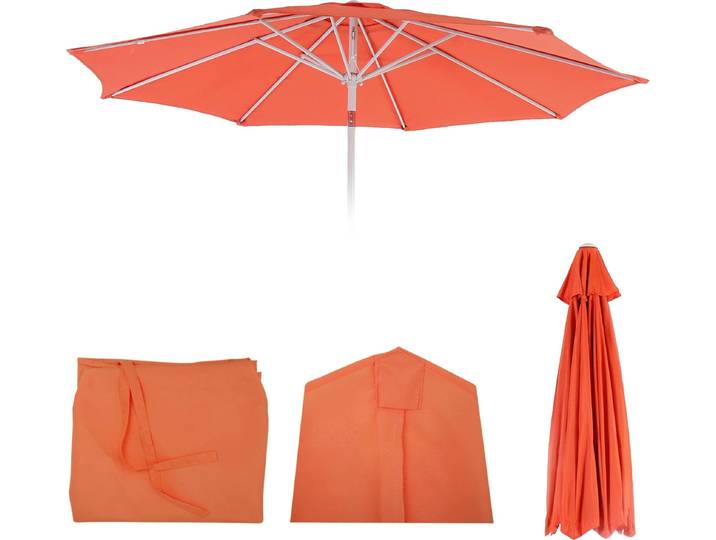 Housse de rechange pour parasol N19\, housse de rechange pour parasol\, Ø 3m tissu/textile ~ terracotta
