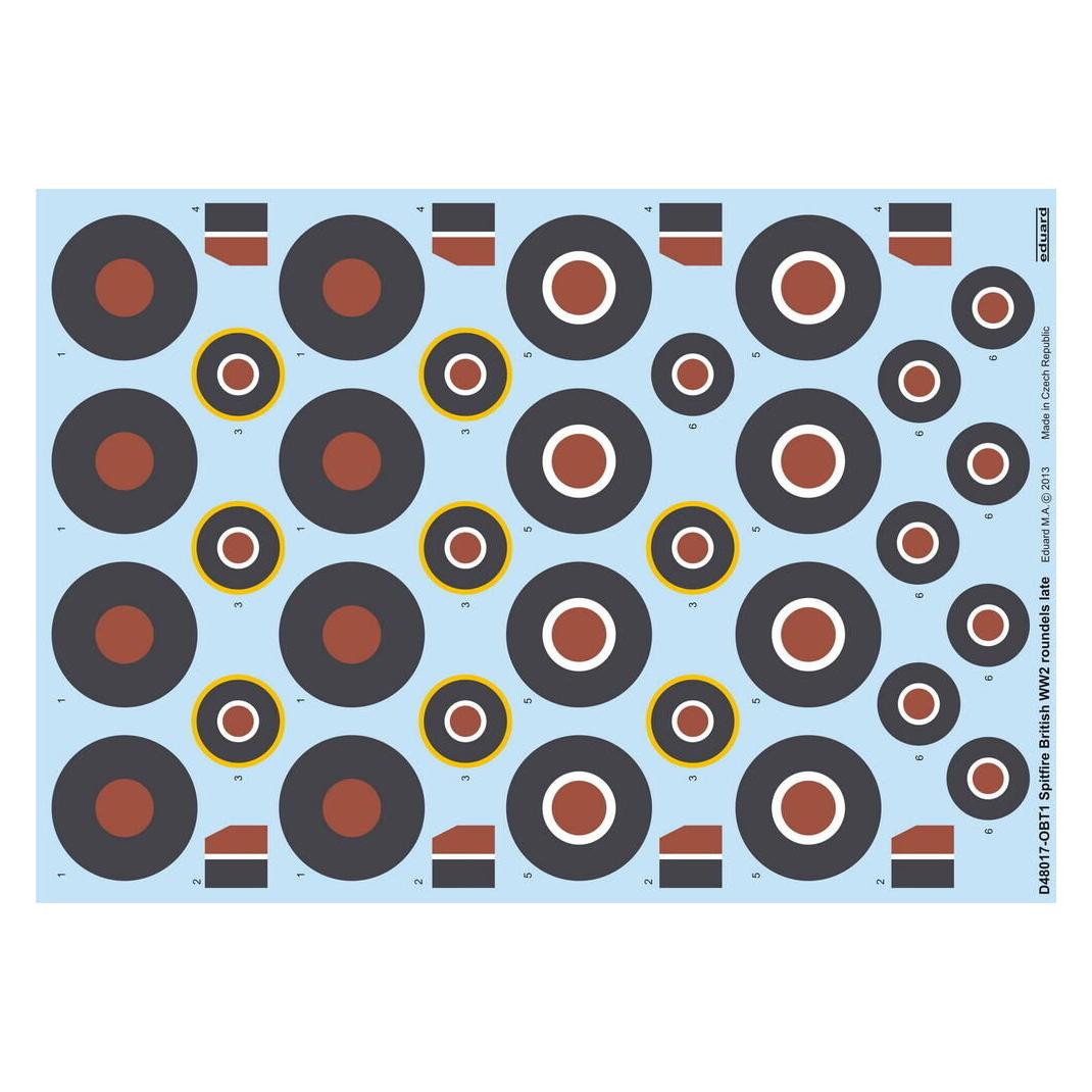 Eduard Spitfire British WW2 roundels late (D48017)